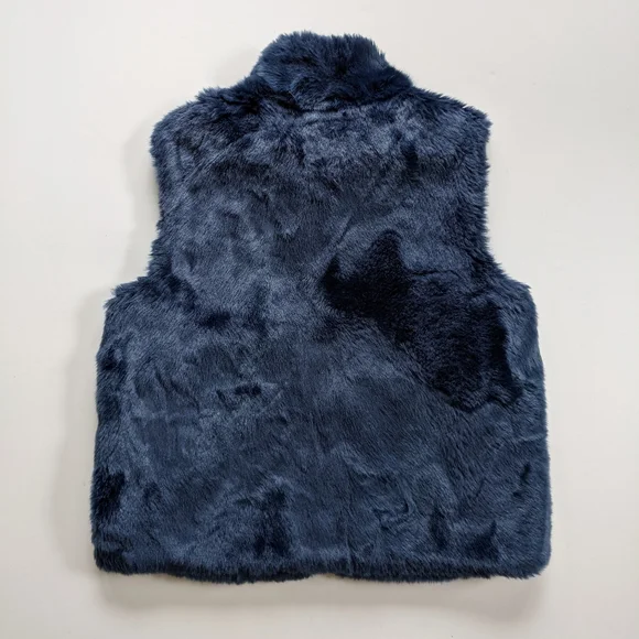 CrewcutsNavy Faux Fur Vest